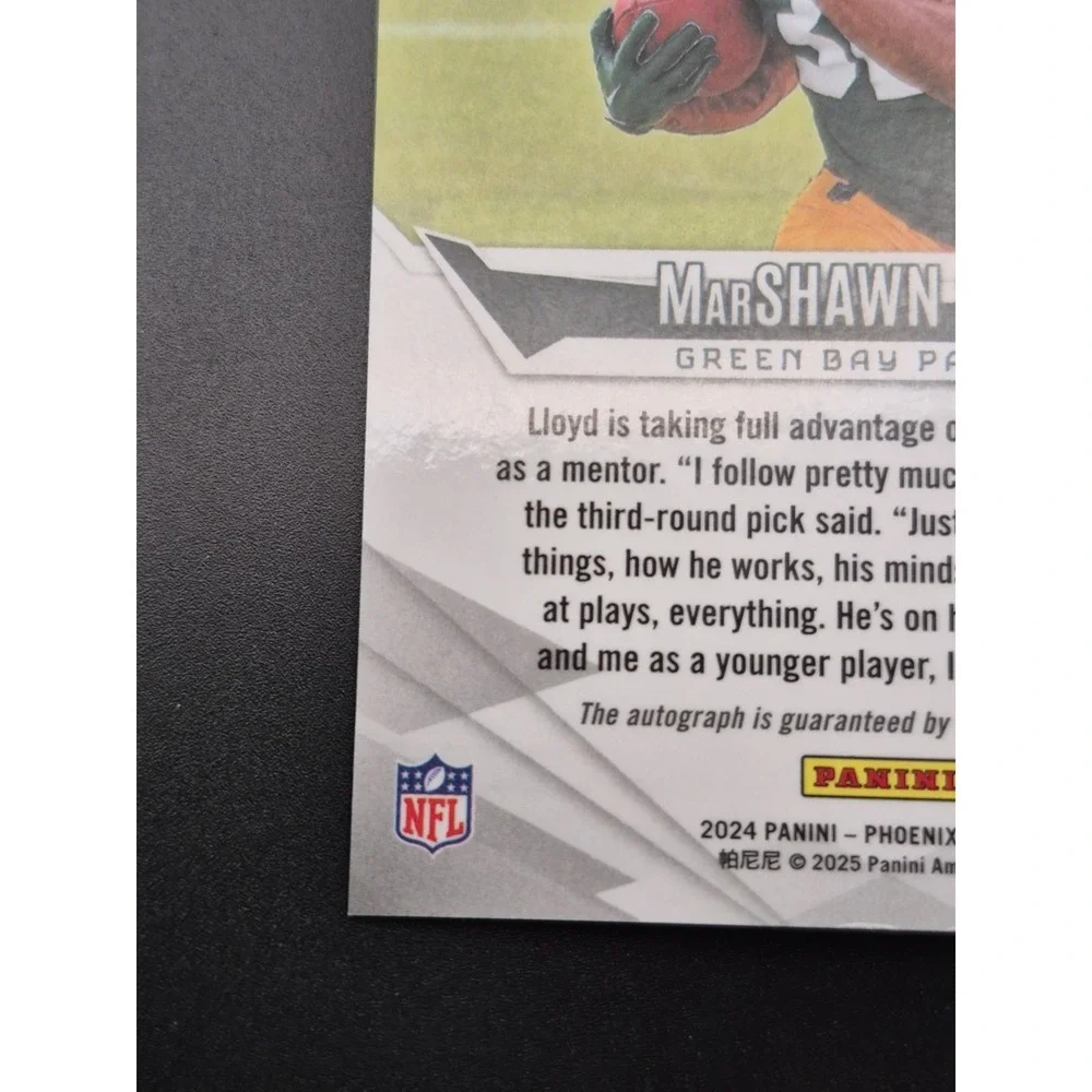 2024 Panini Phoenix Marshawn Lloyd #225 Auto Rookie Pandora (RC) (AU) Packers